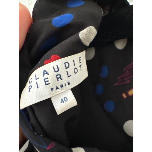 Claudie Pierlot Reisis Printed Sheer Dress Size 40 - Picture 2 of 13